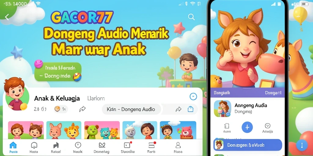 Antarmuka aplikasi GACOR77 yang ramah anak dan menarik.
