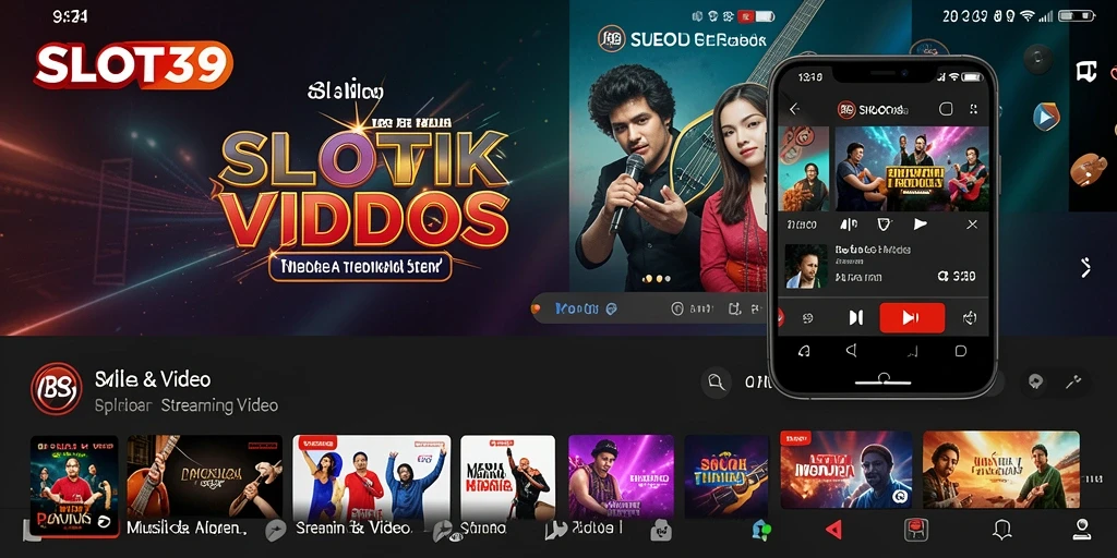Tampilan antarmuka SLOT39 dengan berbagai pilihan video streaming.
