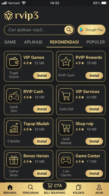 rvip3 – Halaman Indeks Aplikasi Populer & Kanal Uji
