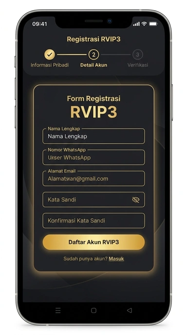 Panduan Registrasi Akun Baru rvip3 untuk Android